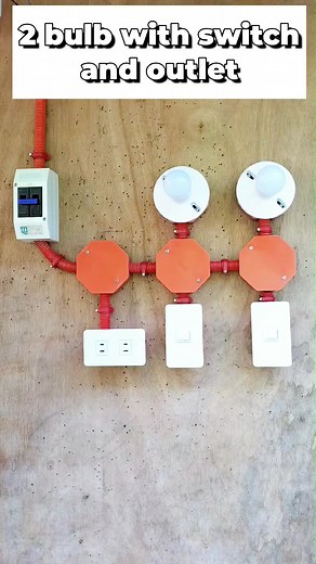 15K views · 327 reactions | 2 bulb with switch and outlet.#reels #Electrical | Saulo Abel Sayde | Facebook
