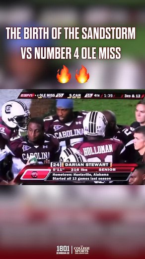 Gamecock nation went INSANE for the birth of the sandstorm while beating number 4 ole miss 😳 • • • • #SpursUp #Gamecocks #GoCocks #SpursUp🤙 #USC #SouthCarolina #CarolinaGameCocks #CFB #CollegeFootball #NCAA #SEC #Explore #ExplorePage #CollegeFootball25 #FYP #Football #Podcast #Overtime | 1801 Media