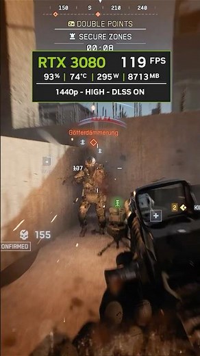 Battlefield Redsec Gauntlet on RTX 3080 1440p High DLSS Balanced