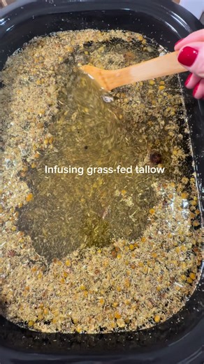 Slow herbal infusion 🌿 Chamomile • Calendula • Plantain steeped into grass-fed tallow letsgetbalmed.com