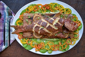 Smoked Whole Red Snapper