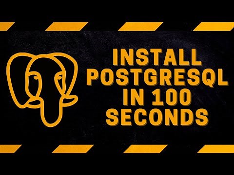 How to install and setup PostgreSQL in 100 seconds