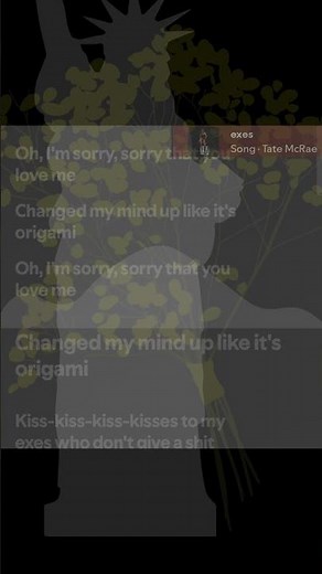 Tate McRae - exes (Lyrics) 💋✨ #Shorts