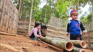 74K views · 1.5K reactions | 360 Days of a Single Mom’s Journey Building a Bamboo Home and Raising Her Child Against All Odds | Amna | Facebook