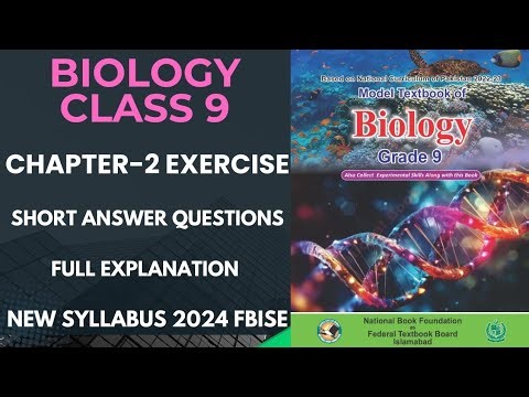 Biology Class 9 New Book Chapter 2 Short Questions Answer 2024 | Federal Board