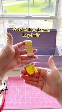 Let’s make a lemon keychain🍋 using faux leather and a Cricut!