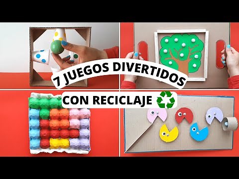 7 INCREÍBLES JUEGOS CON RECICLAJE ♻️ MUY FÁCILES DE HACER