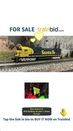 Available on Trainbid.com - Very Good (C-6) MTH Railking 30-2861-1 Santa Fe C628