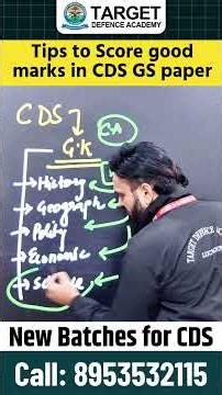 Tips to Score good marks in CDS GS paper