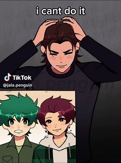 Okay — Breathe. You're not crazy. You're in survival mode. And, honestly?— I’m the armored titan and he’s the colossal. #tanjiro #deku #mha #aot #eren