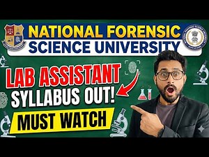 NFSU Laboratory Assistant Syllabus 2026 Out 😱 Complete Syllabus & Strategy | How to Prepare?