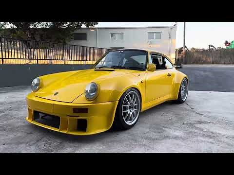 1982 Porsche 911 SC Widebody Turbo look Cold start, walk around, and drive in video