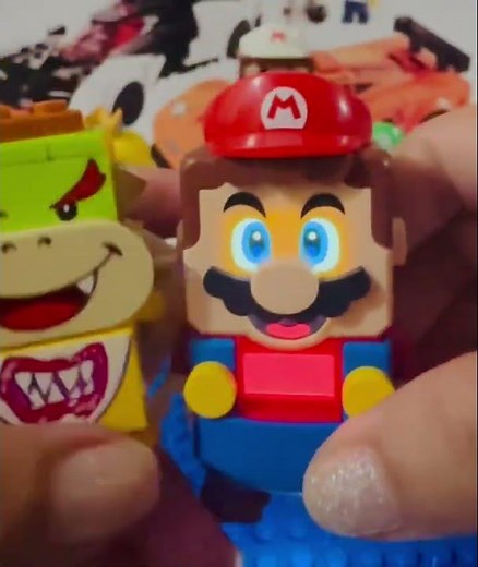 Triple Lego Mario works via bluetooth when PRESS on their buttons, 19.22 #shorts #asmr #toys #fyp