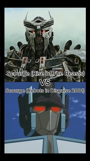 Scourge (Rise of the Beasts) vs Scourge (Robots in Disguise 2001) #transformers
