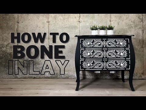 How to Stencil a Bone Inlay on Furniture