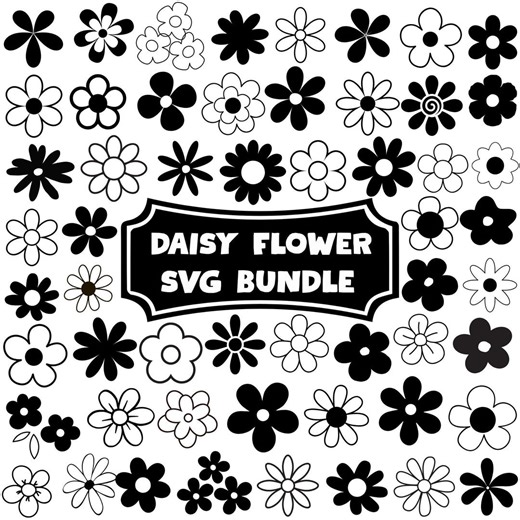 Daisy SVG Bundle: Flower Cut Files for Cricut (digital Download) - Etsy