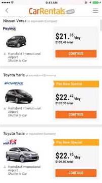 Car Rentals App - Rent a Car TODAY!