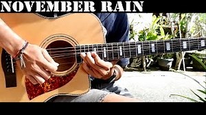 Guns N' Roses - November Rain Guitar Solo On Acoustic Guitar Chords - ChordU