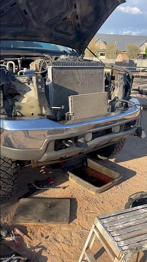 6.0 powerstroke engine removal and reseal #mechanic #powerstrokediesel #fyp #xyzbca