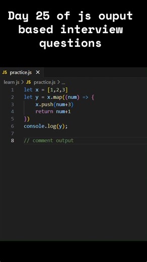 Day 25 of js output based interview questions #javascript #coding #viral #viralshorts #viral