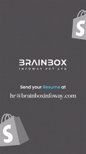 BRAINBOX INFOWAY PVT LTD on Instagram: "📣 Shopify Developers – This Opportunity Is For You! If you’re a recent graduate or have up to 3 years of experience, We are offering an exciting career opportunity at Brainbox Infoway Pvt. Ltd. 🚀 👉 We’re hiring: ✔ Frontend Shopify Developer (3 Years Experience) ✔ Shopify Developer Trainee / Fresher If you’re ready to build, learn, and grow, 📩 Apply Now: Send your CV to hr@brainboxinfoway.com : : : #brainboxinfowaypvtltd #wearehiring #hiringalert #caree
