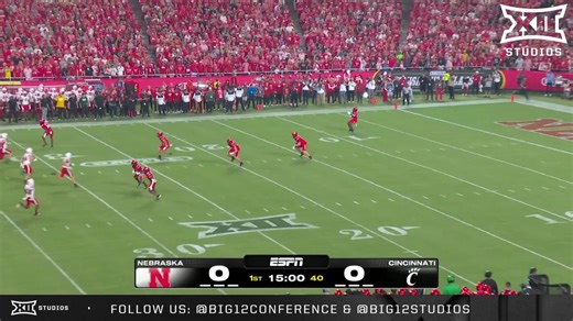 Kickin' things off in KC Nebraska vs. Cincinnati is on ESPN right NOW📺 #Big12FB | Cincinnati Bearcats Football | Big 12 Conference