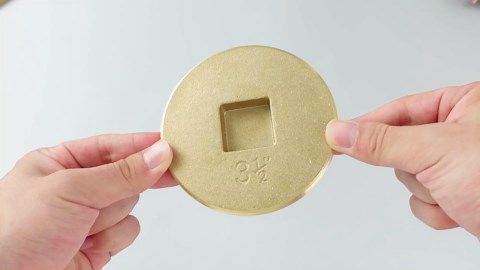 Therwen 2 Pcs 3.5 Inch Slotted Brass Cleanout Plug Sewer Cleanout Plug Wrench Sewer Clean Cap for Drain, Waste, and Vent Purposes