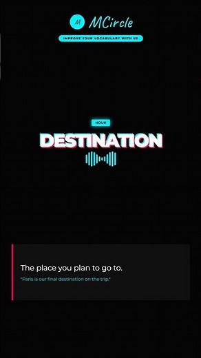 Learn English: What is Destination? | Vocabulary Shorts