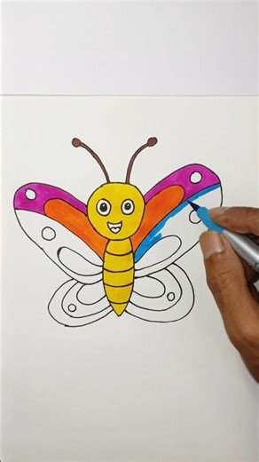 How to Draw Coloring Butterfly 🦋
