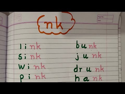 Final consonant blends | nk words