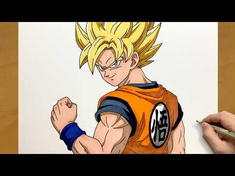 Easy Goku Super Saiyan Drawing | Dragon Ball Z Art