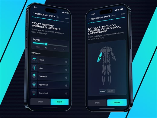Personal Training Mobile App UI - Ready Player Fit