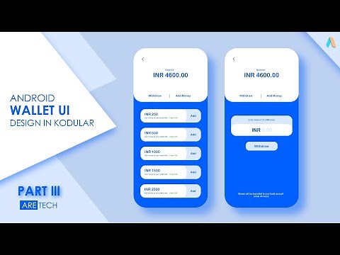 Animated Wallet UI Design Tutorial In Kodular | UI UX Design In Kodular With Free AIA File | Part 3