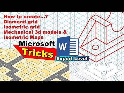 How to create Diamond Grid, Isometric Grid, Mechanical 3D Models & Isometric Maps in Microsoft Word