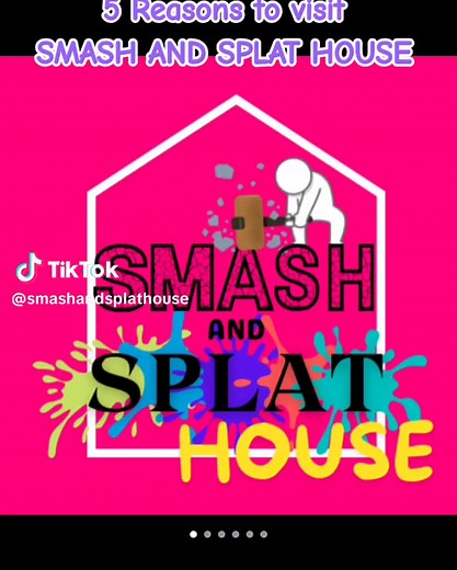 Ready for an epic adventure? 🌟 Here's why you need to visit Smash & Splat House: 1. Unleash Your Inner Warrior - A smash room to let out steam in the most thrilling way! 🔨 2. Aim, Shoot, Splatter! - Paintball target practice for the sharpshooter in you. 🎨 3. Throw Down the Fun - Throw walls that challenge your throwing skills and bring out the laughs. 🤣 4. Glow in the Dark Battles- Dive into the blacklight splat room for a glow-in-the-dark spongeball showdown or show your artistic side with