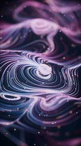 Wave particles lines with swirling pattern, 3d rendering.