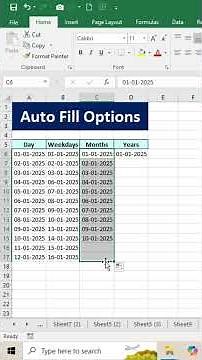 Excel Tamil | Auto Fill for Dates | Quick & Easy Date Series in Excel