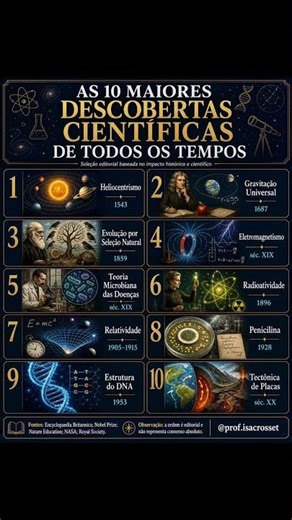 10 MAIORES DESCOBERTAS CIENTÍFICAS DE TODOS OS TEMPOS #science #genios #ciencia