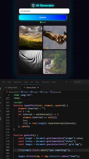 I made a Ai image generator without a second #shorts #viralvideo