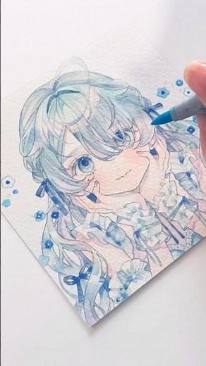 【イラストメイキング】コピックで淡色の少女を描く【Copic making】#shorts #イラストメイキング #コピック