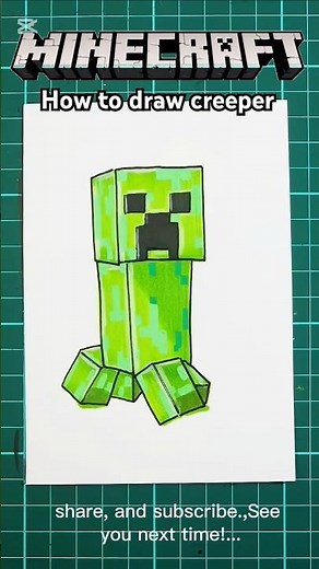 how to draw creeper minecraft