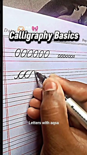 Calligraphy Basics | Easy Practice for Beginners_Letters with Aqsa