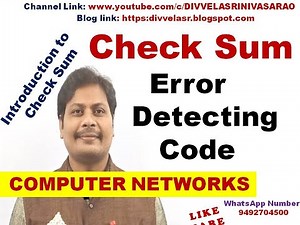 Check Sum || Error Detecting Code || Example Problem on Check Sum || Computer Networks || CN