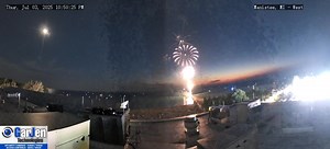 We were just treated to an EPIC fireworks show on our weather camera in Manistee on the Hampton Inn & Suites by Hilton Manistee Waterfront | Michigan Storm Chasers