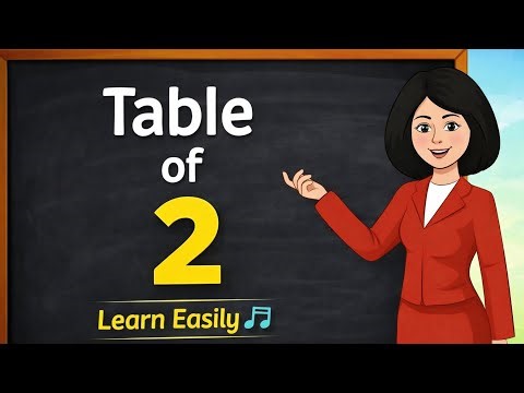 Table of 2 for Kids | Easy Maths Learning | adkidsverse #multiplication of table2 #table2 #multiply