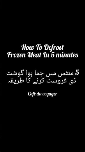 “5- Minutes Meat Defrost Hack | Pro Kitchen Trick That Actually Works”
