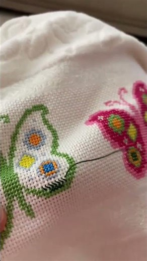 embroidered knitted tablecloth #shorts