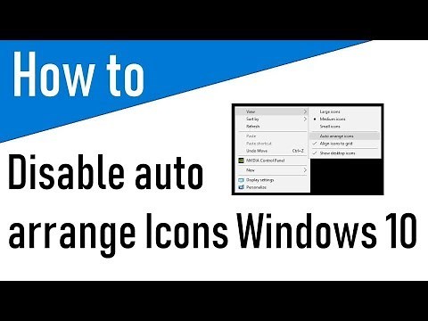 Disable auto arrange icons