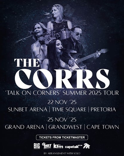 🎻 November is just around the corner… Join The Corrs at SunBet Arena 🎫 ticketmaster.co.za Big Concerts | HOT 102.7 FM