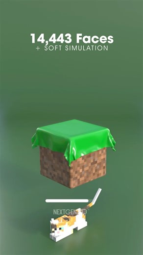 Minecraft Cloth Simulation Made Easy (For Absolute Beginners) #shorts #blender #minecraft